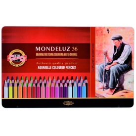 Set Aquarell MONDELUZ in cutie metalica, 36 culori, K3725-36
