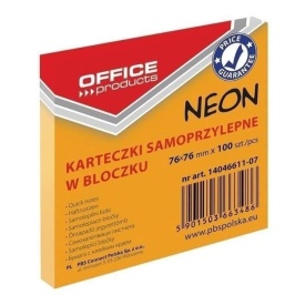 Notes adeziv 76x76, culori neon, 100foi, Office Products - Img 4