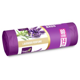 Saci menaj 60L aroma lavanda, cu urechi, 14buc/rola, Luxia 4077