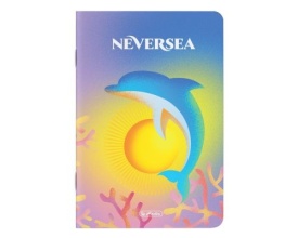 Set 5 caiete A4, 80file, dictando, Herlitz motiv Neversea - Img 1