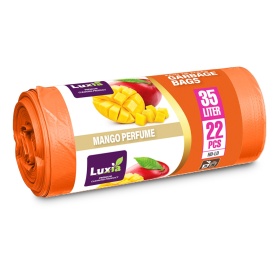 Saci menaj 35L aroma mango, cu urechi, 22buc/rola, Luxia 4074