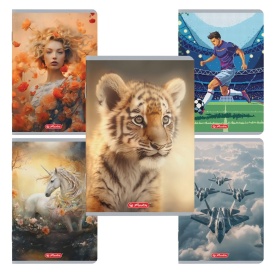 Set 10 caiete A5, 48file, dictando, Herlitz motiv Megamix2