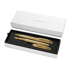 Set Pix+Stilou Pelikan Jazz Noble Elegance Yellow Gold in cutie cadou