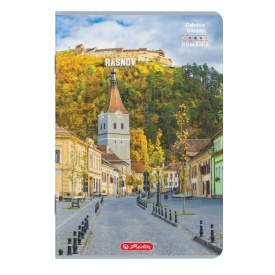 Caiet A4 100file, dictando, 70g/mp, Herlitz motiv Romania - Img 3