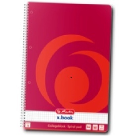 Caiet A4 160F spira, matematica, Herlitz X.Book