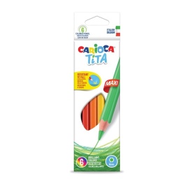Creioane color Carioca Tita Maxi (mina groasa), 6/set