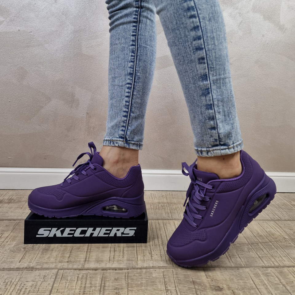 トップス WIRED Skechers women's sneakers 150353/BBK RELAXED FIT SPORT - BALLET