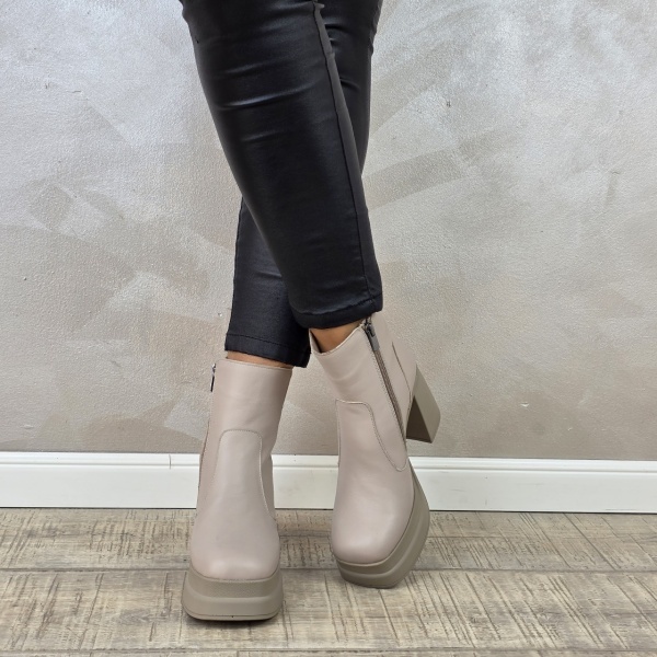 Botine/Ghete dama piele naturala MANOS.RO BT325 - Img 3