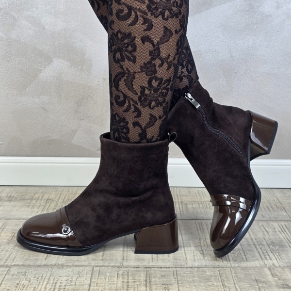 Botine/Ghete dama piele naturala MANOS.RO BT345 - Img 2