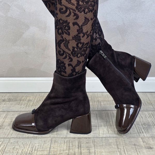 Botine/Ghete dama piele naturala MANOS.RO BT348 - Img 3