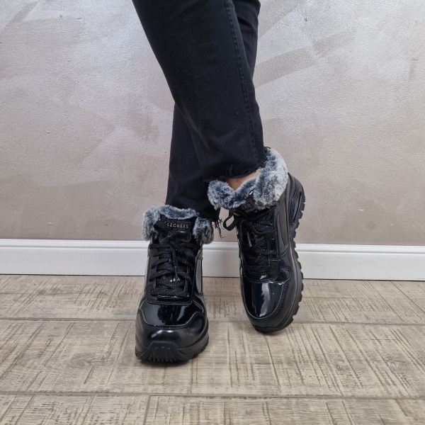 Ghete dama Skechers Sneakers high- Uno - Stand High 168126 BBK - Img 5