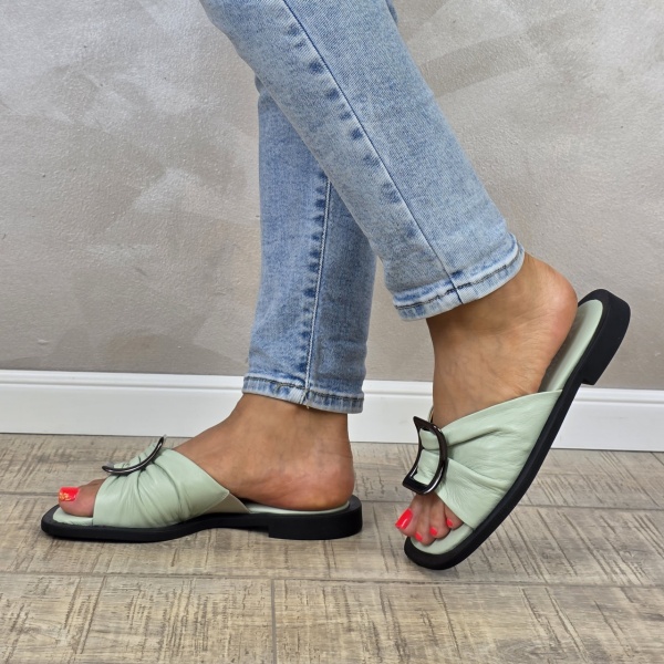 MANOS.RO Papuci dama piele naturala SV1583 - Img 4