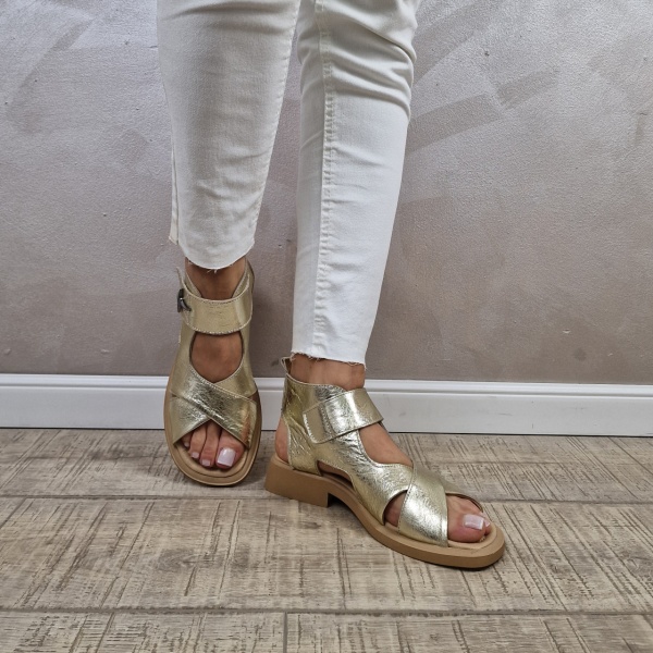 MANOS.RO Papuci/Sandale dama piele naturala GOLD DEER SV1292 - Img 3