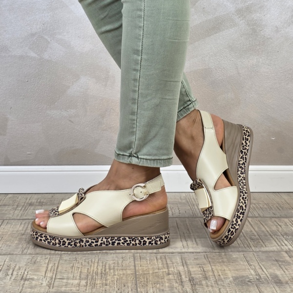 MANOS.RO Sandale dama piele naturala GOLD DEER SP906 - Img 3
