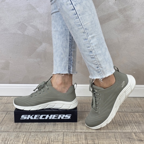 Pantofi dama sport Skechers® Bobs B Flex W 117591 OLV - Img 7