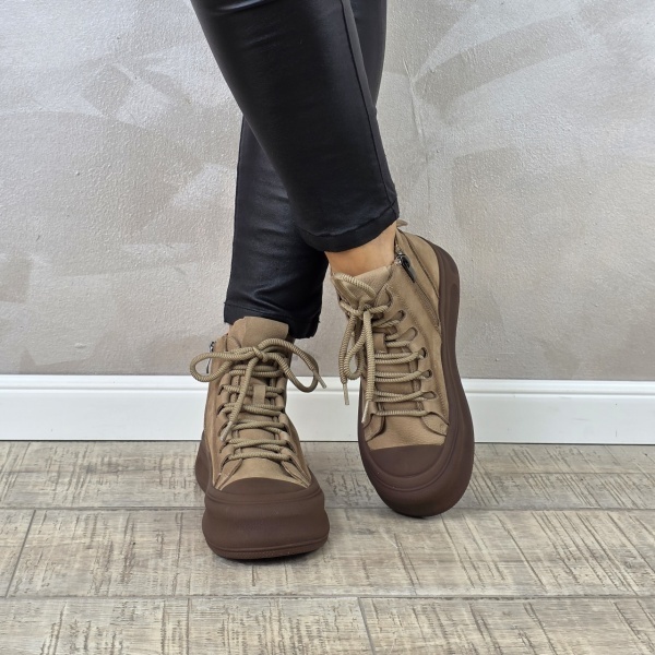 MANOS.RO Ghete dama casual Formazione piele naturala GD2372 - Img 4