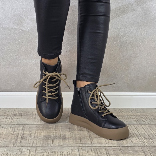 MANOS.RO Ghete dama casual Formazione piele naturala GD2376 - Img 3