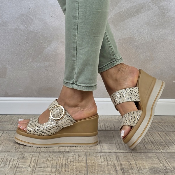 MANOS.RO Sandale dama piele naturala GOLD DEER SP889 - Img 4