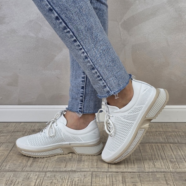 Pantofi casual/sport dama MANOS.RO piele naturala PS699 - Img 4
