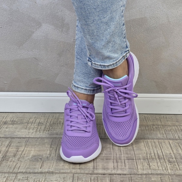 Pantofi dama sport Skechers®- lavanda, GLIDE-STEP, din material textil 303679L LAV - Img 5