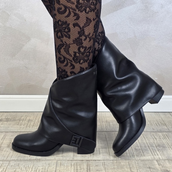 Botine/Ghete dama piele naturala MANOS.RO BT343 - Img 2