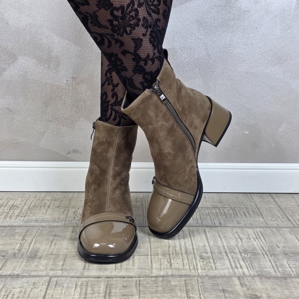 Botine/Ghete dama piele naturala MANOS.RO BT346 - Img 3