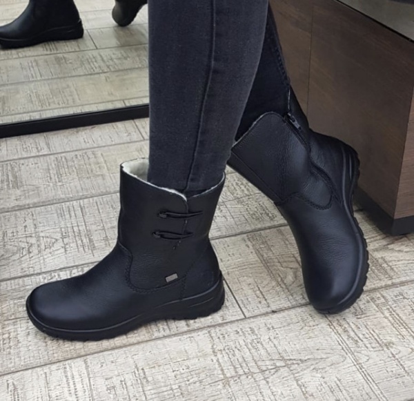 Ghete/Cizme dama piele naturala Rieker Tex Z7172-00