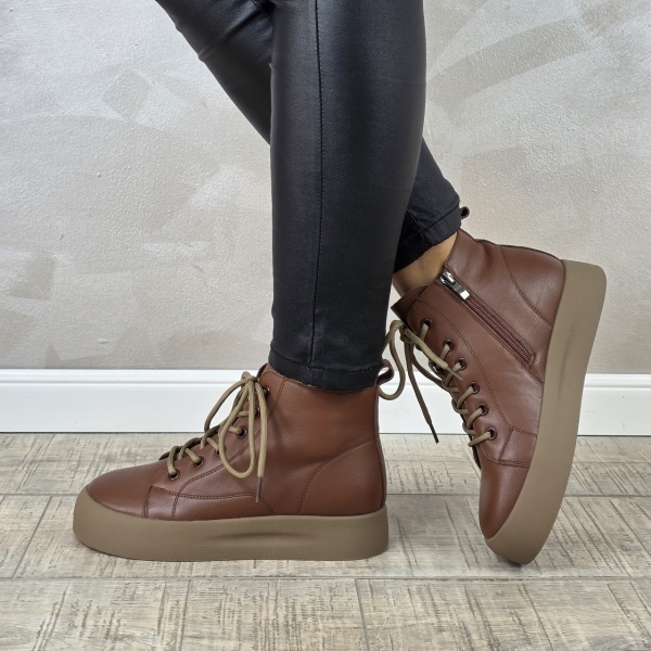 MANOS.RO Ghete dama casual Formazione piele naturala GD2375 - Img 3