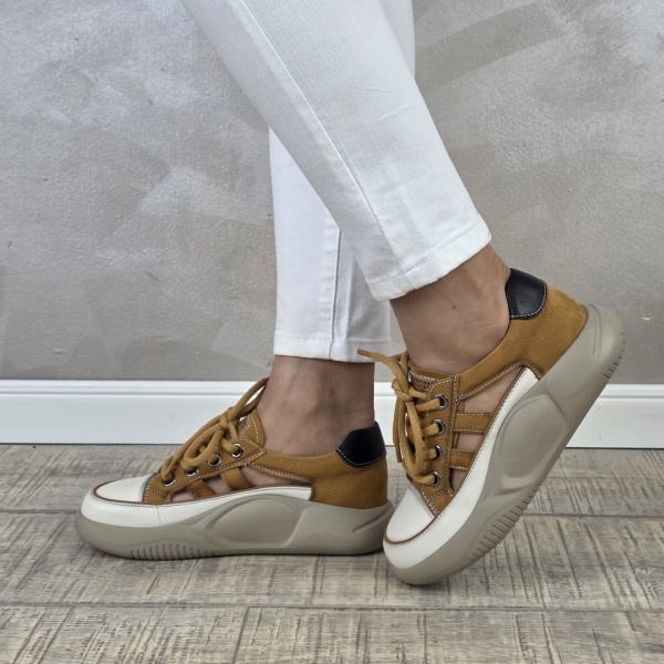 MANOS.RO Pantofi dama casual sport piele naturala FEEL PS751 - Img 5