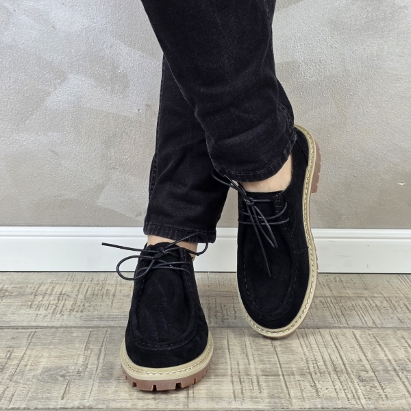 MANOS.RO Pantofi dama casual sport piele naturala negri Filippo PC2335 - Img 4