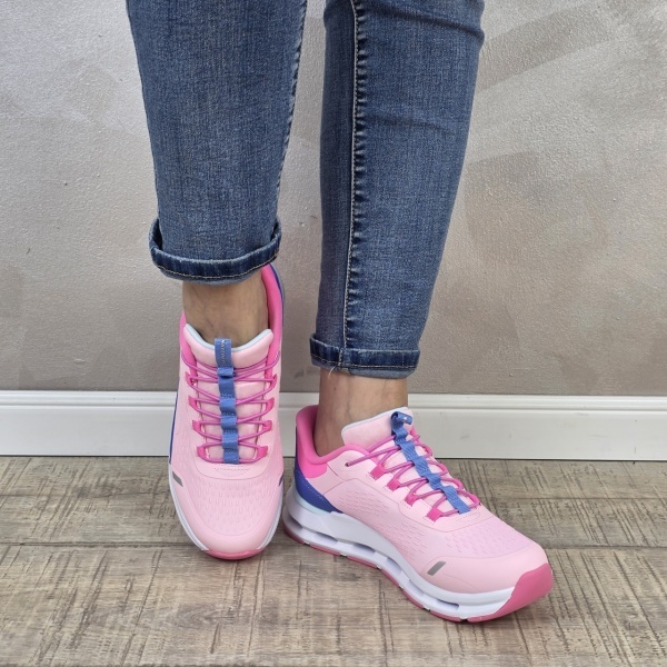 Pantofi dama sport Skechers®, GLIDE-STEP, din material textil 303654L PKBL - Img 5