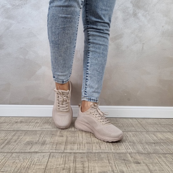 Pantofi dama sport Skechers Bobs Squad Chaos 117209 NUDE - Img 3