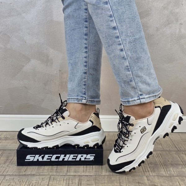 Pantofi dama sport tip sneakers Skechers D'Lites - Retro Rewind 150536 NTBK - Img 4