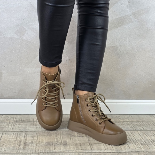 MANOS.RO Ghete dama casual Formazione piele naturala GD2374 - Img 3
