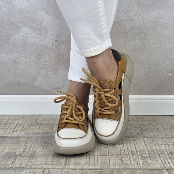 MANOS.RO Pantofi dama casual sport piele naturala FEEL PS751 - Img 2