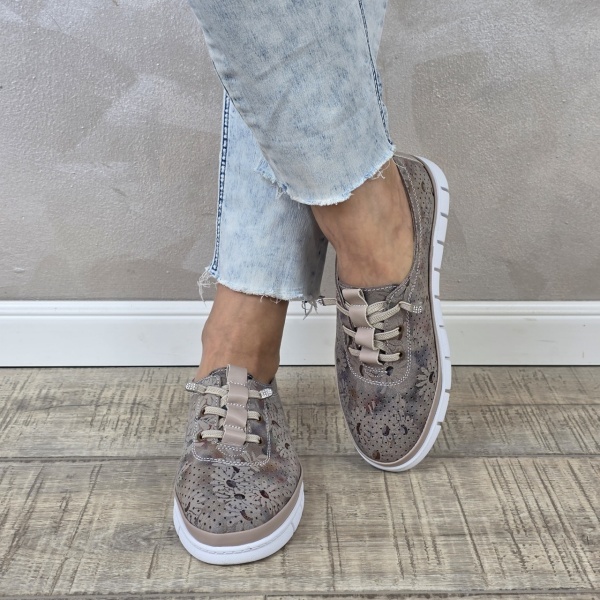 MANOS.RO Pantofi dama casual sport piele naturala FILIPPO PC2391 - Img 2