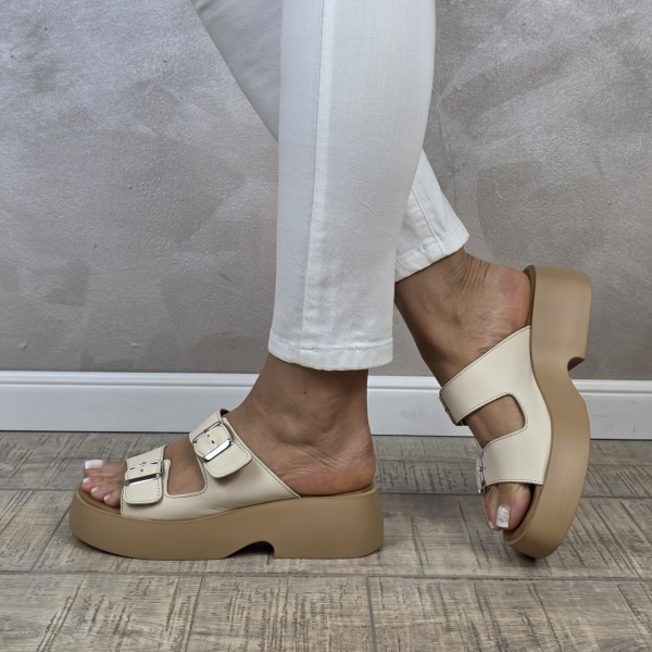 MANOS.RO Sandale dama piele naturala GOLD DEER SP881 - Img 4
