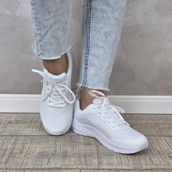 Pantofi dama sport Skechers®-, GLIDE-STEP, din material textil 303576L WHT - Img 8