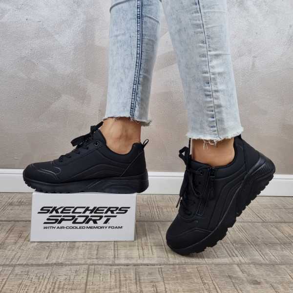 Pantofi dama sport Skechers® Uno Lite - Easy Zip 310387L BBK - Img 2