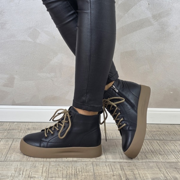 MANOS.RO Ghete dama casual Formazione piele naturala GD2376 - Img 4