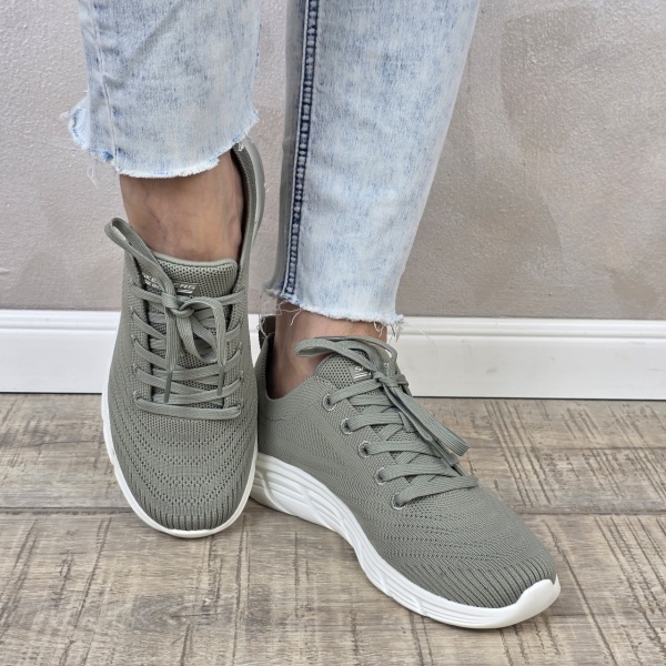 Pantofi dama sport Skechers® Bobs B Flex W 117591 OLV - Img 5
