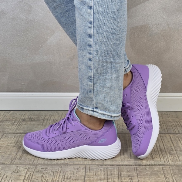 Pantofi dama sport Skechers®- lavanda, GLIDE-STEP, din material textil 303679L LAV - Img 6