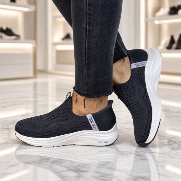 Pantofi dama sport Skechers VAPOR FOAM-LUXE BREEZE 150408 BLK - Img 5