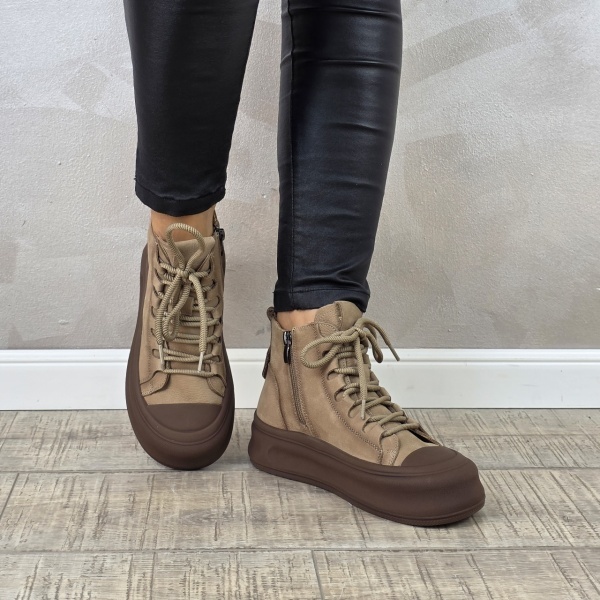 MANOS.RO Ghete dama casual Formazione piele naturala GD2372 - Img 2