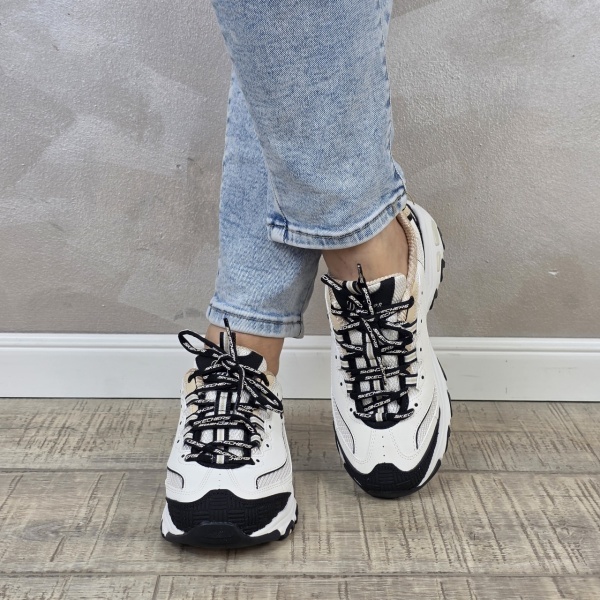 Pantofi dama sport tip sneakers Skechers D'Lites - Retro Rewind 150536 NTBK - Img 5