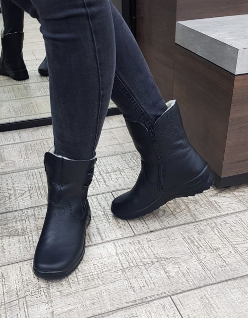 Ghete/Cizme dama piele naturala Rieker Tex Z7172-00 - Img 3