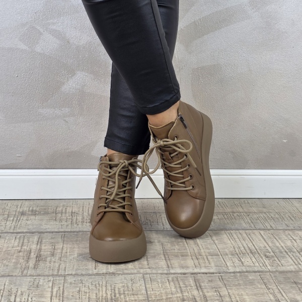 MANOS.RO Ghete dama casual Formazione piele naturala GD2374 - Img 4