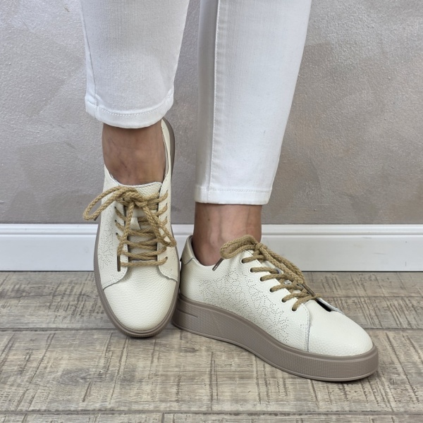 MANOS.RO Pantofi dama casual sport piele naturala FILIPPO PS746 - Img 3