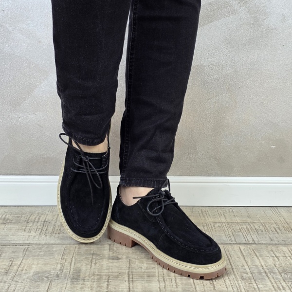 MANOS.RO Pantofi dama casual sport piele naturala negri Filippo PC2335 - Img 2