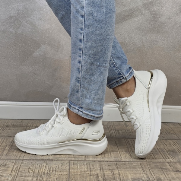 Pantofi dama sport Skechers® Bobs Squad 117617 WHT - Img 2